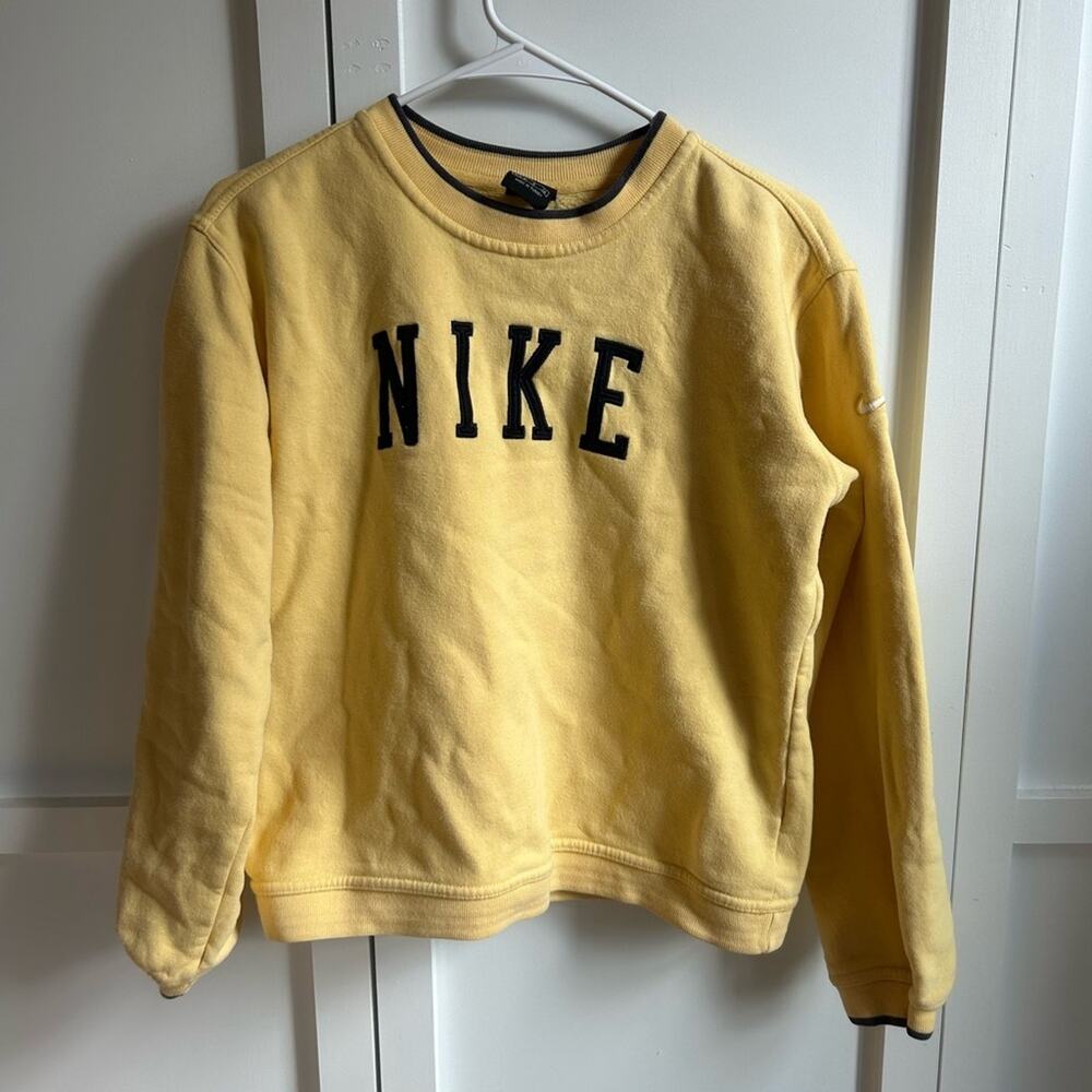 Vintage Style Yellow Nike Pullover Women’s Small